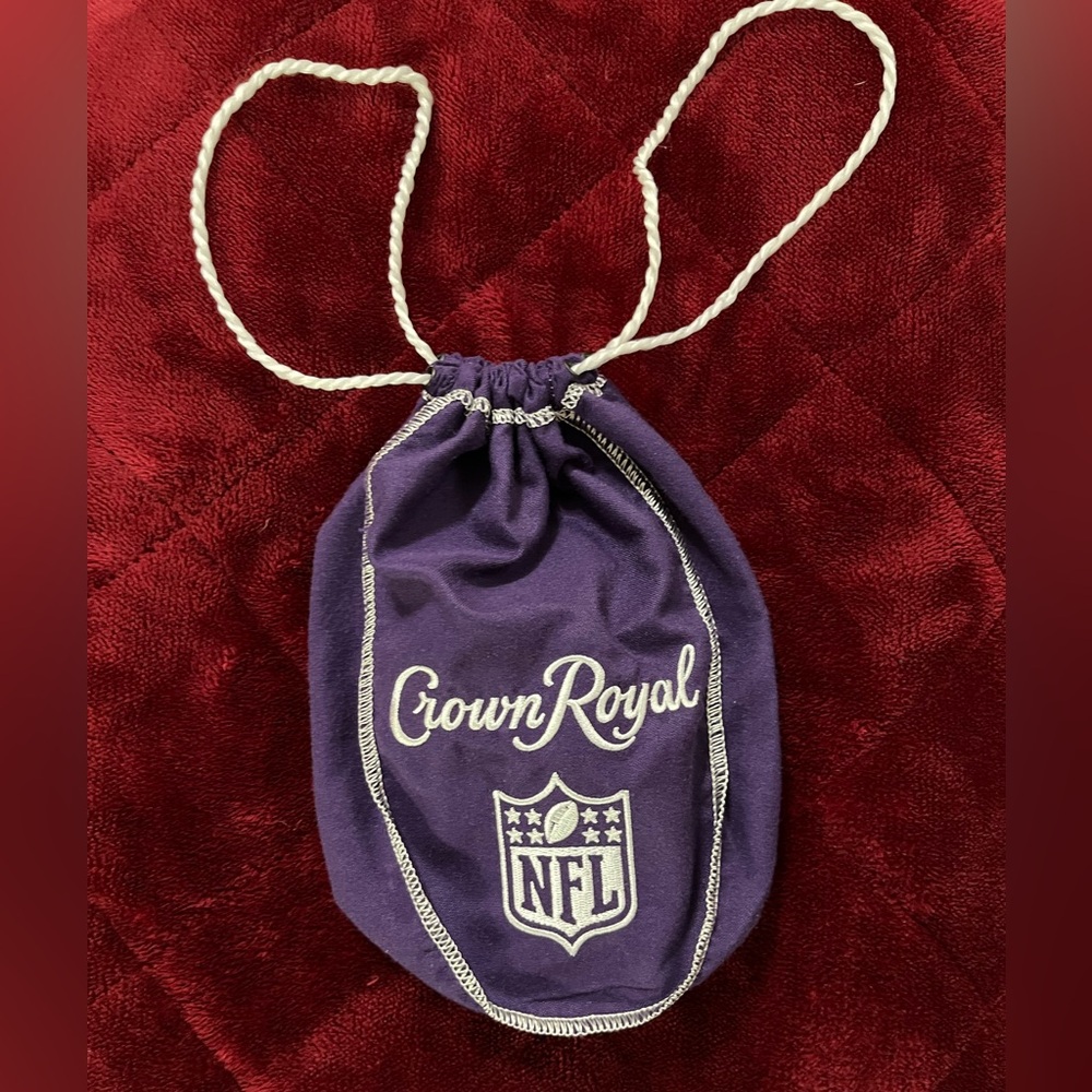 🔥UNIQUE Purple Crown Royal NFL Drawstring Bag🔥 - Picture 3 of 3